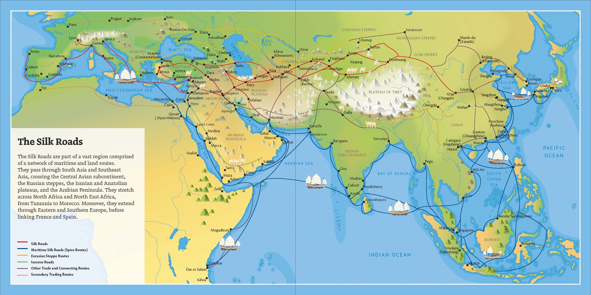 Mappa Via della Seta | Unesco | Viaggigiovani.it